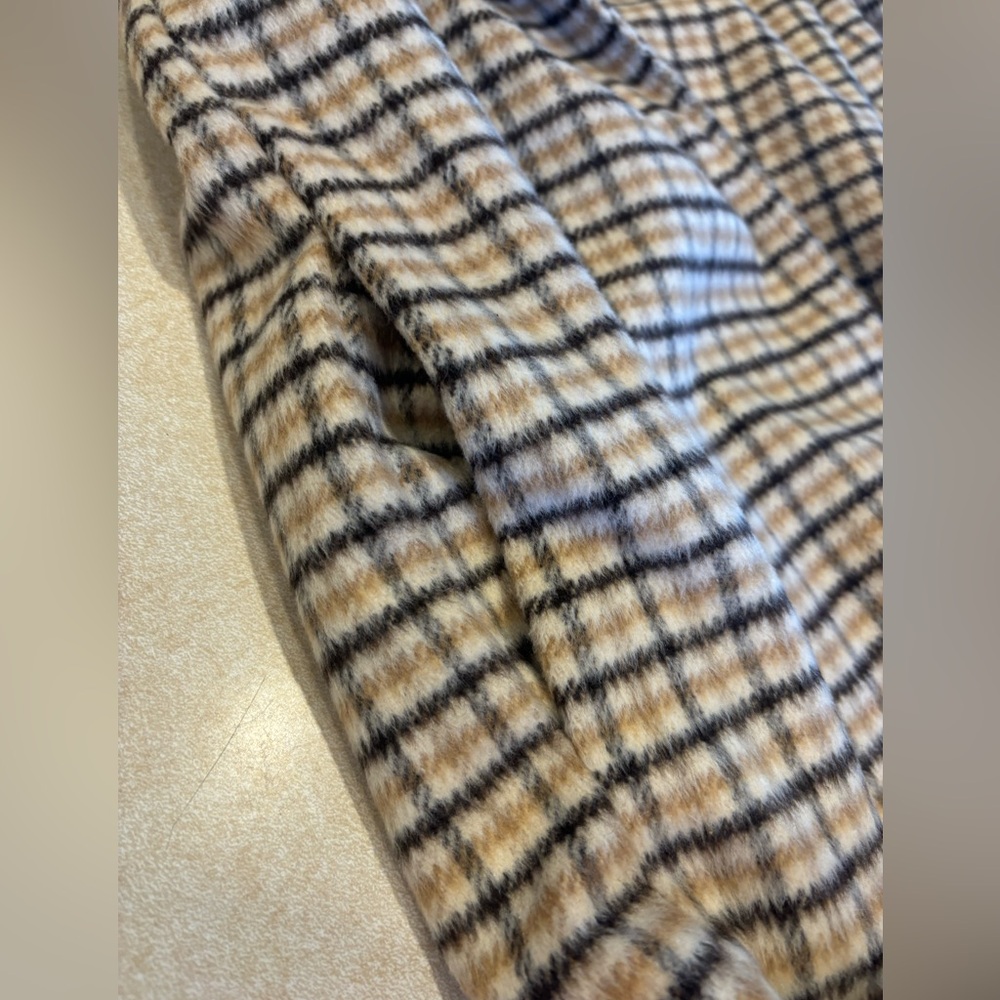 Joie Tattersall Plaid Jacket Women’s Small Black Brown Shacket Pockets Soft Wool - Picture 4 of 8